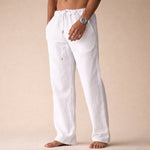 Riviera relaxed drawstring trousers in white