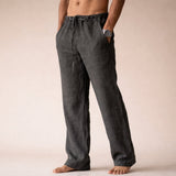Riviera relaxed drawstring trousers in dark gray
