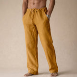 Riviera relaxed drawstring trousers in gold