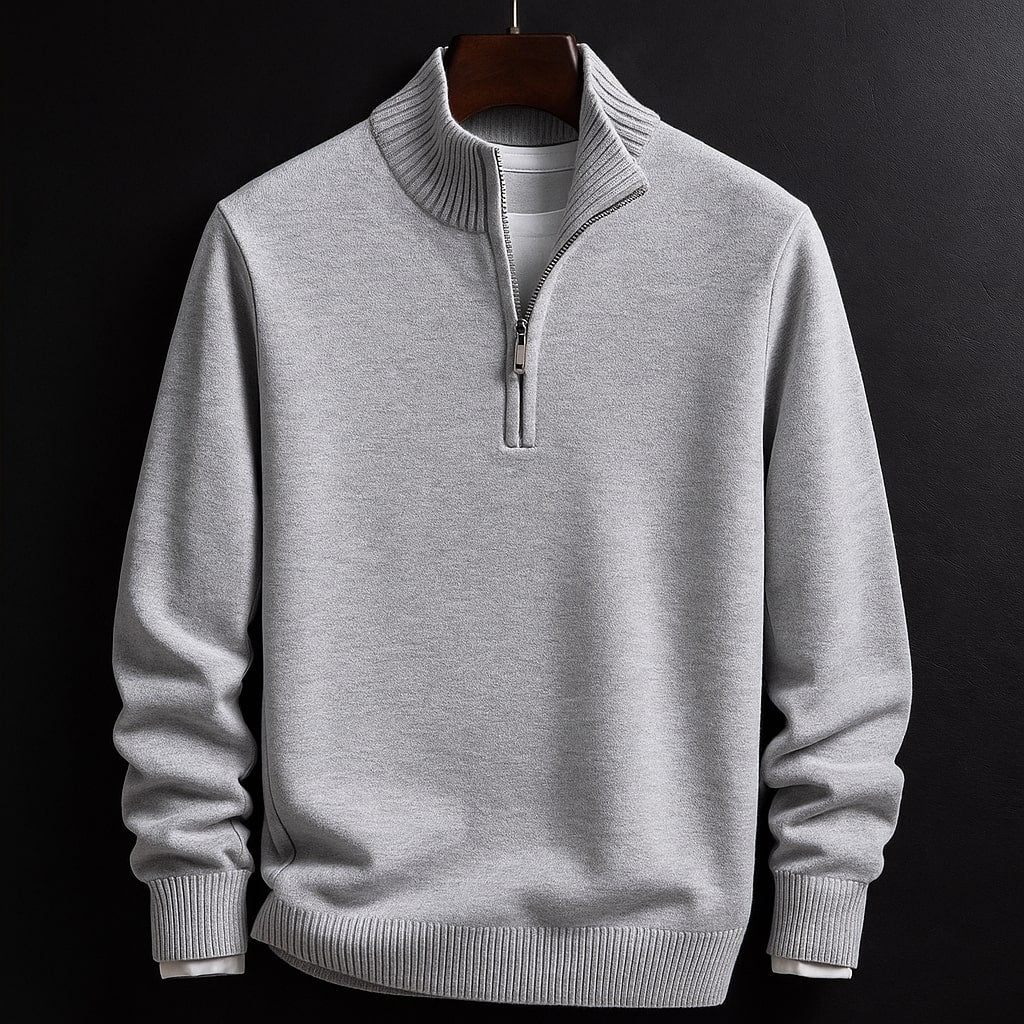 PARRADO FARO Cotton Half-Zip Sweater — product view